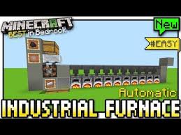 Make sure the hoppers connect properly to the furnace. Minecraft Bedrock Industrial Furnace Automatic Redstone Tutorial Mcpe Xbox Switch Youtube Minecraft Farm Minecraft Bedrock Minecraft