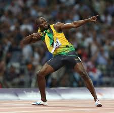 Although bolt didn't strike his signature lightning bolt pose after the race, his winning image still caused a stir, with lightning striking just as he crossed the finish line. Usain Bolt Plans To Become An International Music Star