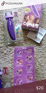 When ready, push the button down, and the head of the braider spins quickly, twining and coiling your hair into a tight twist. Quick Braid Hair Braider By Conair In 2020 Quick Braids Hair Braider Hair Accessories Braids