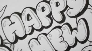 Doodle monster, karakter minion, angka dan cara menggambar graffiti di kertas. How To Write Happy New Year In Bubble Letters Youtube