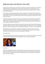 06.03.2021 · additionally, they are better able to adhere to the precise instructions required to reach a goal. Calameo Rigid Parenting Style Linked To Obese Kids