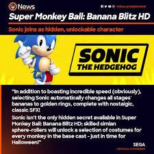 It's going to take some time to get him, though. Tails Channel On Twitter New Official Statement From Sega On Sonic In Super Monkey Ball Banana Blitz Hd Playing As The World S Fastest Hedgehog Comes With Some Unique Effects Sonicnews Https T Co Mmaqa8lebs