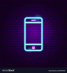 Mobile Phone Neon Label Vector Illustration Of Electronics Promotion Download A Free Preview Or High Quality Adobe Wallpaper Iphone Neon Neon Wallpaper Neon