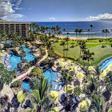 Guests enjoy the dining options. Review Hyatt Residence Club Maui Two Bedroom Villa