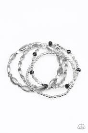 Black And White Acrylic Bracelet Paparazzi Full Of Wander Black Fashion Jewelry Black Beaded Bracelets Faceted Bead Necklace
