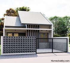 Model teras rumah minimalis desain cantik dan sederhana ini dijamin bikin rumahmu tambah homey. Desain Dan Denah Rumah Mungil Luas Bangunan 6 X 9 M 3 Kamar Tidur Dengan Pagar Roster Unik Homeshabby Com Design Home Plans Home Decorating And Interior Design