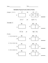 The box method, also referred to as the area model, is one of these strategies. 28 Distributive Property Using Area Worksheet Worksheet Resource Plans