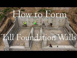 How To Form Tall Foundation Walls - Youtube