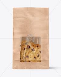 Kraft Bag With Cookie Mockup Bag Biscuit Cookie Cookies Exclusivemockup Flour Food Kraft Mockup Package Mockup Free Psd Free Mockup Psd Template Free