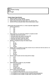 Sengaja di upload barang kali masih ada yang belum menggunakan yang terbaru. Latihan Soal Uts Ski Sma Kelas X Semester 1