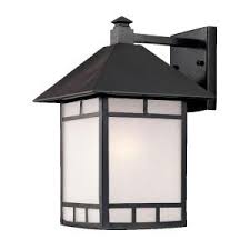Use our search filters to simplify your shopping experience or call. Hampton Bay Mission Style Black With Bronze Highlight Outdoor Wall Lantern With Built In Electrical Outlet Gfci 30264 The Home Depot