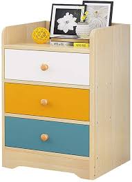 Dygzh Bedside Table Bedside Table With 3 Drawers Solid Wood Side Table In Living Bedroom Bedroom B In 2020 Bedside Furniture Bedroom Night Stands Solid Wood Side Table The natural wood body is contrasted nicely by the six galvanized metal baskets. pinterest
