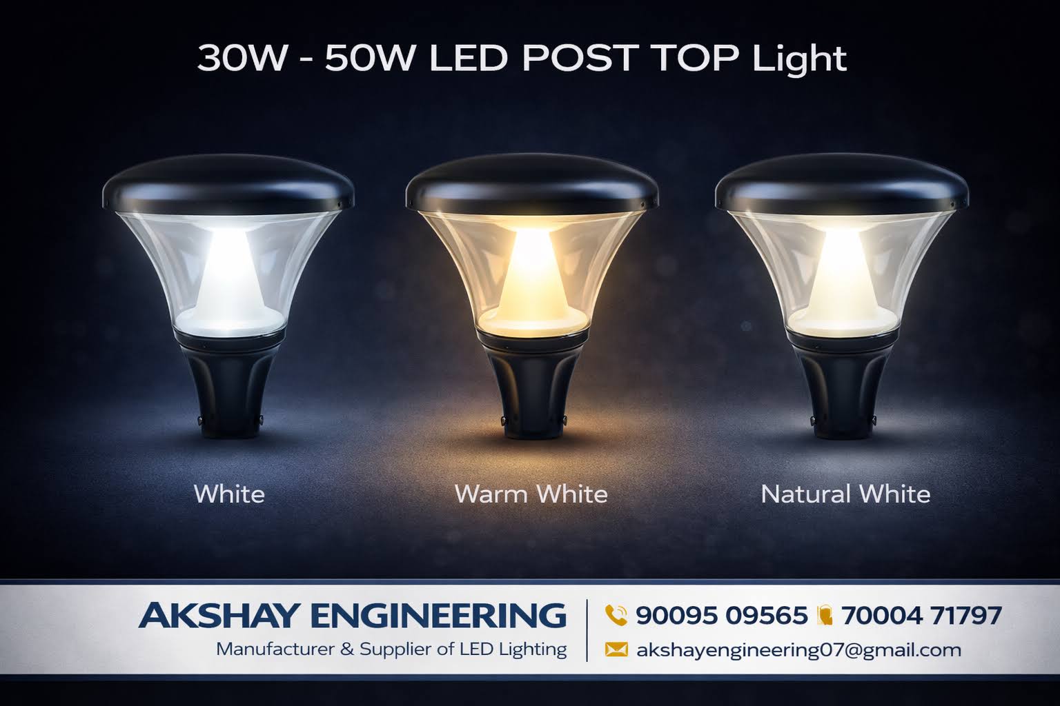 30W–50W LED POST TOP Lamp LIGHT | LED Garden Light | product image