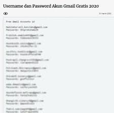 Kumpulan cara mengganti password gmail lewat hp dan pc irwan oktober 30, 2020 gmail mau mengganti password gmail lewat hp atau pc tetapi belum tahu bagaimana caranya? Username Dan Password Akun Gmail Gratis 2020
