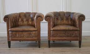 pair of french leather tub chairs leather tub chairs antique dining chairs chair