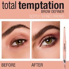 Maybelline Total Temptation Eyebrow Definer Pencil Blonde In 2020 Eyebrow Makeup Products Maybelline Eyebrow Pencil Filling In Eyebrows