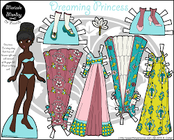In the 1940s paper doll coloring page. Dreaming Princess A Paper Doll Princess Coloring Page