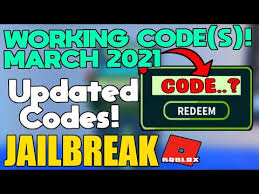 Use this code to receive 6 000 cash as free reward. Jailbreak Codes 2021 March Working Codes Jailbreak Codes March 2021 Roblox Jailbreak Youtube