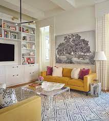 With millions of unique furniture, décor, and housewares options, we'll help you find the perfect solution for your style and your home. Mustard Yellow Couch With Lucite Coffee Table Transitional Living Room