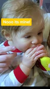 Baby eating a banana peel #baby #babyeating #dadlife #tiktokfamily #banana