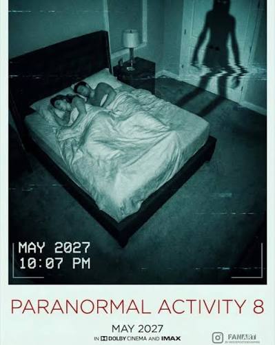 Paranormal Activity 8 has been officially scheduled for a theatrical  release on May 21, 2027. The film is produced by Blumhouse Productions and  Atomic Monster, with Ian Tuason set to direct. This