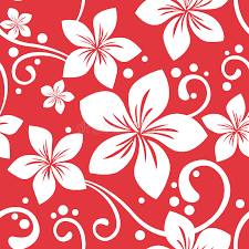 Hawaiian floral pattern red and white stock vector. Seamless Blue Hawaii Pattern Stock Vector Illustration Of Vacation Polynesian 3467651