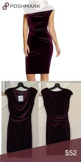 Jessica Howard Wine Petite Velvet Cocktail Dress Approx Measure Ments Lying Flat Bust Armpit To Armpit 17 3 4 Velvet Cocktail Dress Clothes Design Fashion