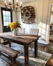 Rustic Farmhouse Dining Room Sunflowers Tobacco Basket Dining Room Table Decor Rustic Farmhouse Dining Room Rustic Farmhouse Kitchen