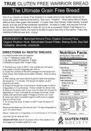 Grain Free Bread Mix Warrior Bread Subscription Gluten Free Society