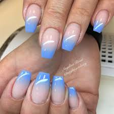 30% off add to cart options. Ombre Blue Coffin Nails Novocom Top