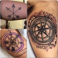 See more ideas about compass tattoo, compass, tattoos. Rising Dragon Tattoos Nyc Covered Up Some Arrows With An Awesome Compass