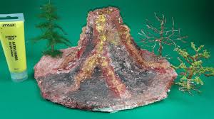 Auf dieser seite liefern wir euch zahlreiche bastelanleitungen samt bastelvorlagen. Vulkan Selber Basteln Berge Gestalten Basteln Mit Papier Kleben Strukturpaste Youtube