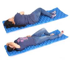 Inflatable Sleeping Mat Pad Unique Buckle Design Lightweight Folding Camping Air Mattress Compatible With Ha Air Mattress Camping Backpacking Tent Sleeping Mat