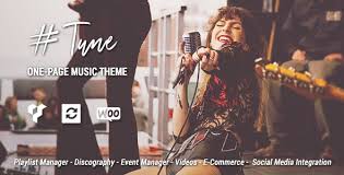 Tune One Page Music Wordpress Theme By Wolf Themes Themeforest usd