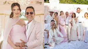 Nadia Ferreira y Marc Anthony arman tremenda fiesta con famosos antes de la llegada de su nuevo bebé