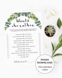 Greenery Wedding Shower Activities Ideas Package In 2020 Wedding Shower Activities Shower Activity Bridal Shower Activities