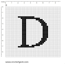 Free Filet Crochet Charts And Patterns Letter D Filet