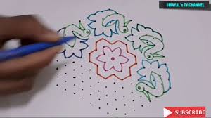Kolam designs include simple , easy patterns with dots and without for beginners and kids with steps. 15 To 8 Dots Beautiful Birds Rangoli 15 Pulli Paravaikal Kolam 15 Dots Rangoli Drawing Youtube