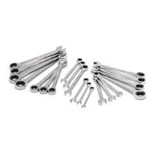 Husky Sae Metric Combination Ratcheting Wrench Set 20 Piece Hrw20pcsm The Home Depot Ratcheting Wrench Set Wrench Set Hand Tool Sets