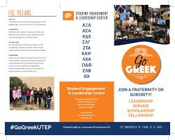 Most professors, scholars and student interns are provided health insurance by utep as a benefit of their paid research or teaching position. Utep Fraternity Sorority Life Brochure By Gogreekutep Issuu