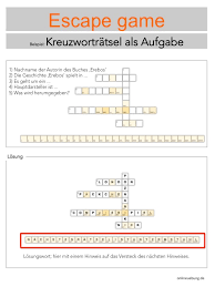Kreuzwortratsel kostenlos ausdrucken raetseldino de. Escape Game Ideen Und Vorlagen Zum Selber Machen