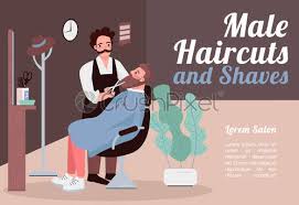 Male Haircuts And Shaves Banner Flat Vector Template Brochure Poster Stock Vector Crushpixel 379 free cartoon characters 3d models for download, files in 3ds, max, maya, blend, c4d, obj, fbx, with lowpoly, rigged, animated, 3d printable, vr, game.