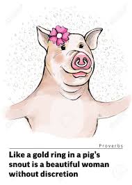 Explore our collection of motivational and famous quotes by authors you know and love. Series Of Postcards With A Piggy Proverbs And Sayings Like A Gold Ring In A Pig