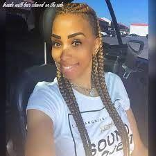 10 Braids With Hair Shaved On The Side Shaved Side Hairstyles Braids With Shaved Sides Braided Hairstyles