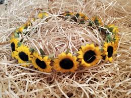Sunflower Headpiece Sunflower Headband Wedding Flower Crown Etsy