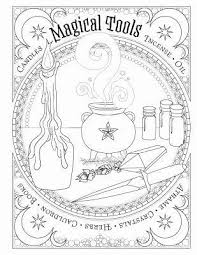 Coloring Book Of Shadows Elegant Coloring Book Of Shadows Book Of Spells Magical In 2020 Witch Coloring Pages Book Of Shadows Coloring Books