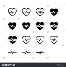 Heartbeat Icon Design Heartbeat Pulse Beat Heart Rate Cardio Icon Logo Vector Symbol Set Sign Design Button Vector Logo Icon Heart Icons