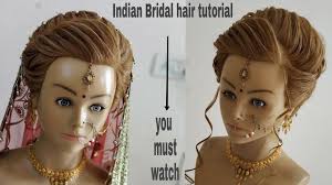 Indian wedding is a bright holiday of two loving hearts that, according to the vedas, bring their souls together. Indain Bridal Hairstyle 2018 Indian Bridal Hairstyles Wedding Hairstyle Bridal Bun Bridal Bun Youtube