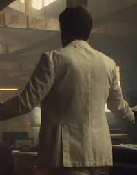 Black Mask Birds of Prey White Blazer Coat