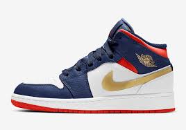 Jordan 1 Mid Se White Black Royal Gs Release Date Air Jordan 1 Mid Gs Usa Olympics Bq6931 104 Sneakernews Com In 2020 Air Jordans Nike Air Shoes Jordan 1 Mid